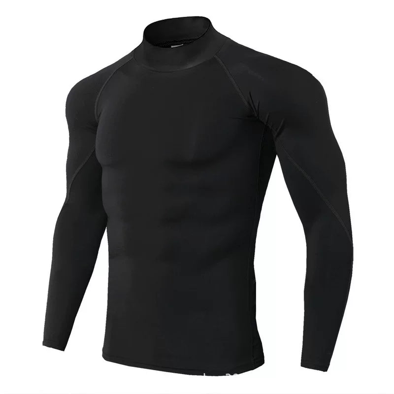 Alpinario Men's Compression Shirt 4 Pack Long & Short Sleeve Athletic Base Layer - Black View 42