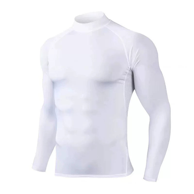 Alpinario Men's Compression Shirt 4 Pack Long & Short Sleeve Athletic Base Layer - Black View 40