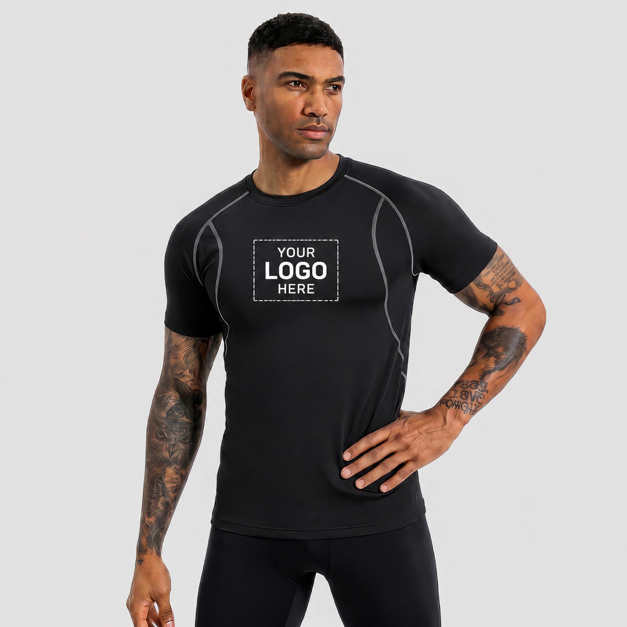 Men’s Quick Dry Compression Running T-Shirt - Customizable