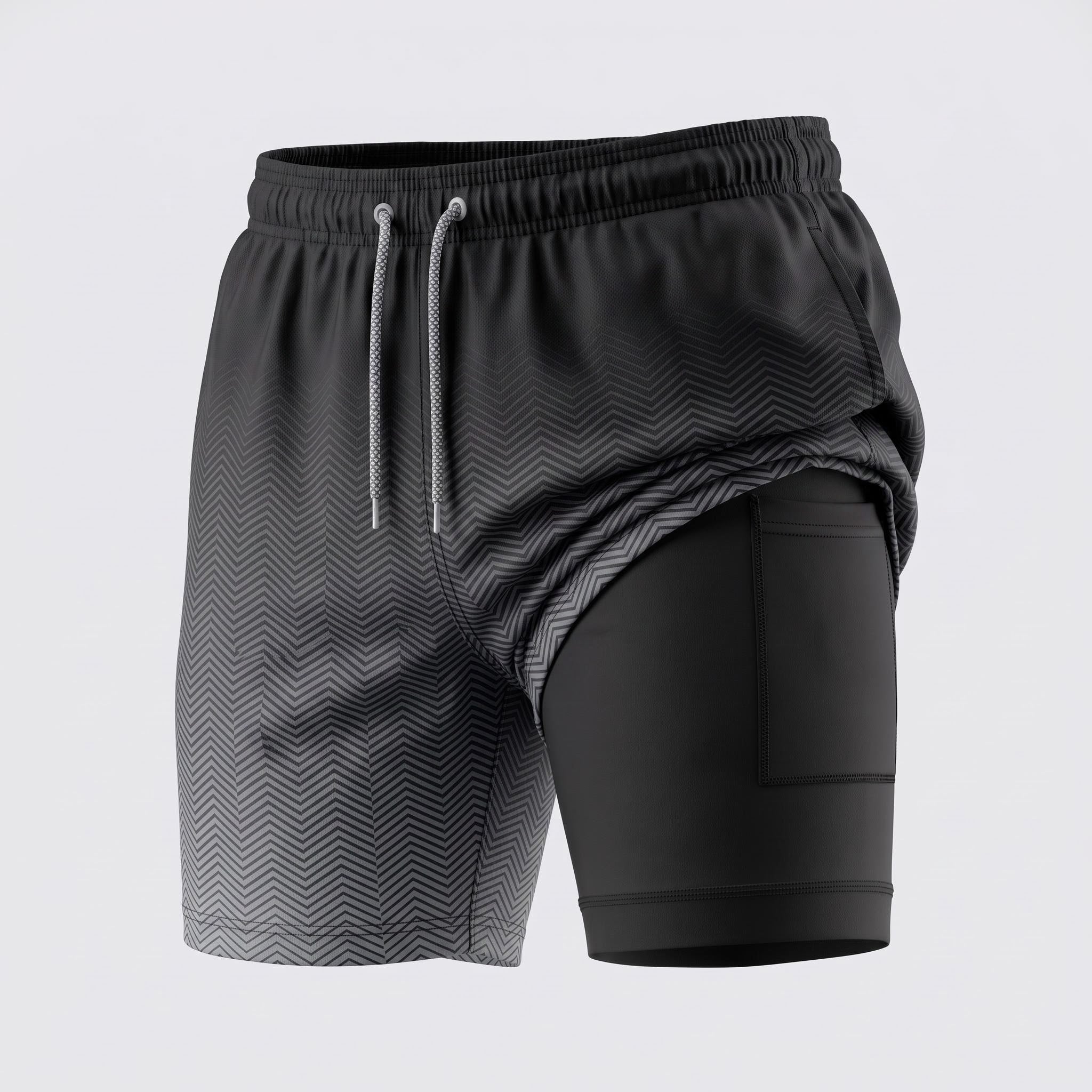 Alpinario Men's 2-in-1 Quick-Dry Athletic Shorts with Liner Pocket