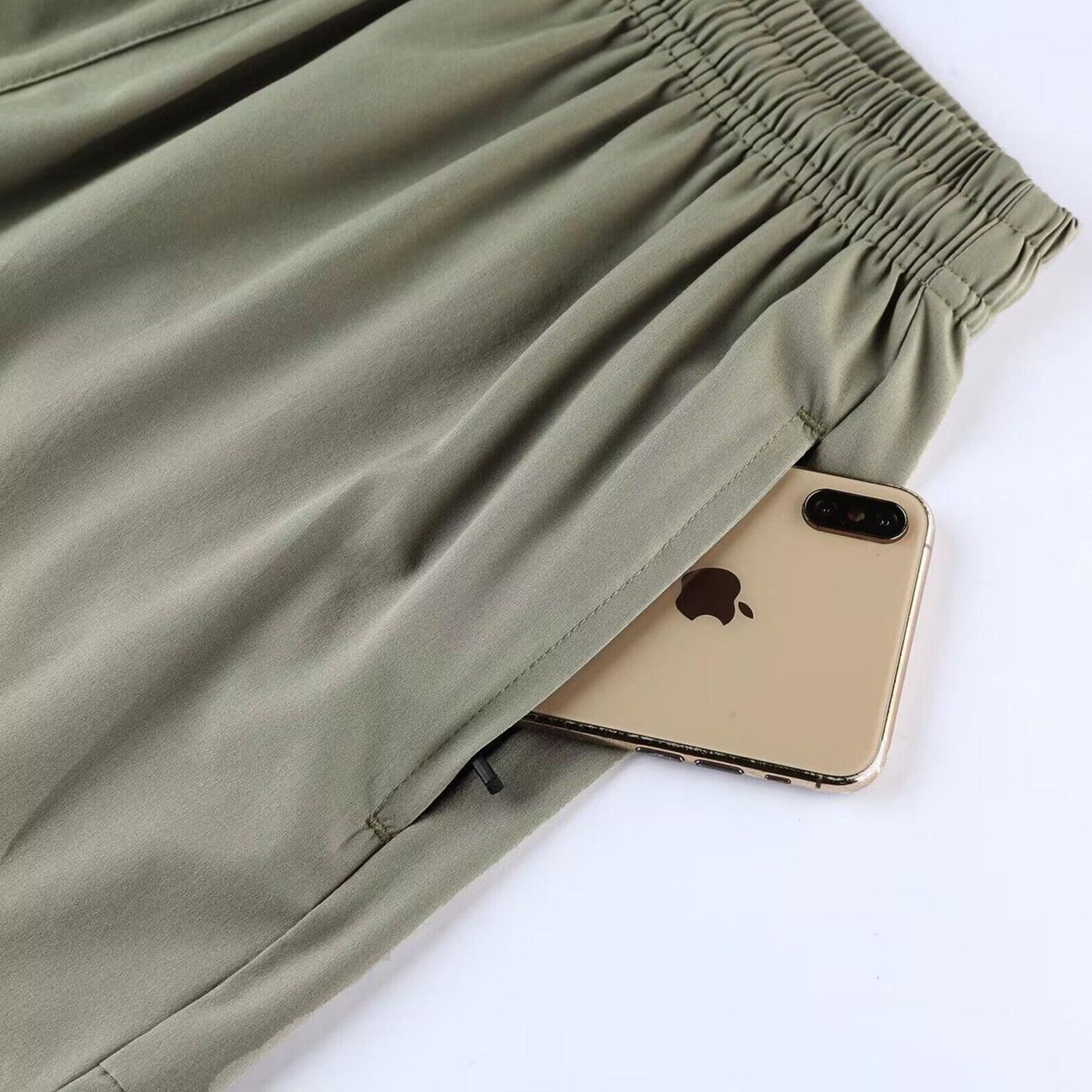 Fake 2 Piece Elastic Quick-Dry Sports Shorts