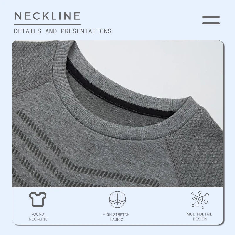 Seamless Shark Pattern Elastic Breathable Short-Sleeved T-Shirt