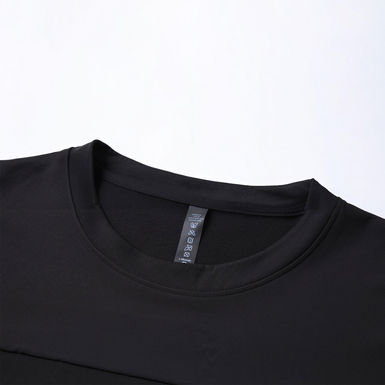 Round-Neck Fleece-Lined Sweat-Absorbent Slim-Fit Sweatshirt