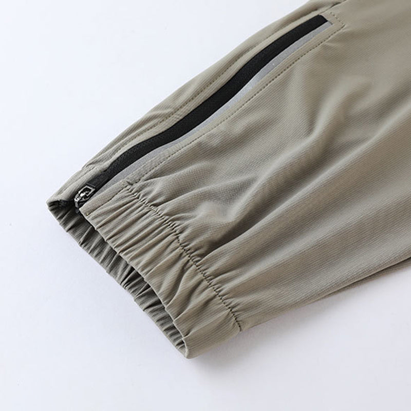 Cuffed-Zip Quick-Dry Breathable Athletic Pants