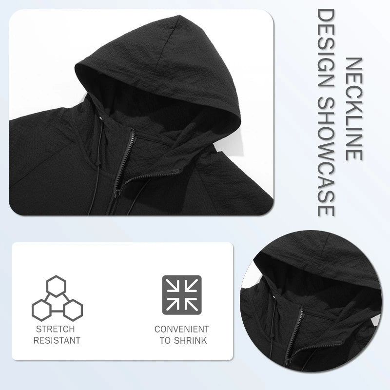 Youth Solid Color Cool Breathable Half-Zip Hooded Top