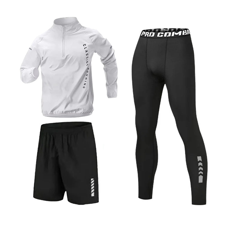 Running Half-Zipped Quick-Dry 3-Piece Set