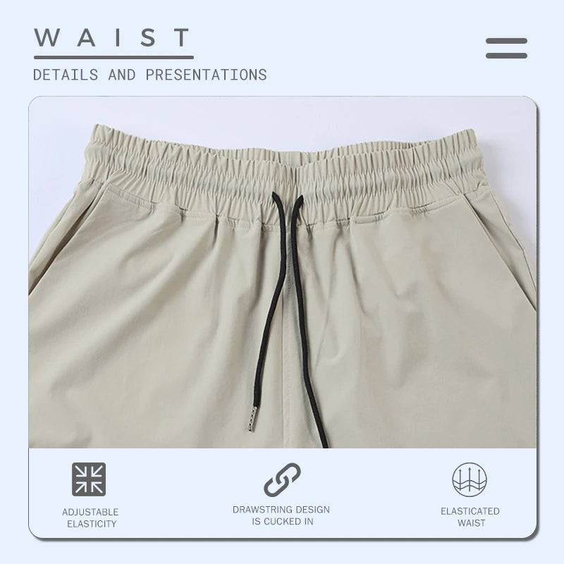 Sweat-Absorbent Breathable Zip Five-Inch Shorts
