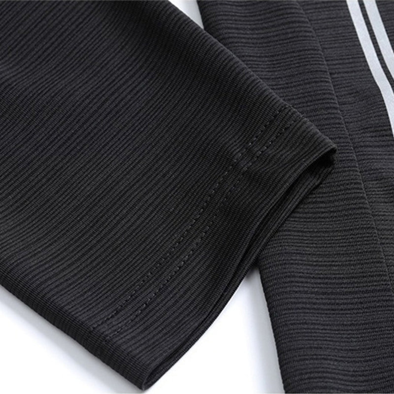 2025 New Round-Neck Ice Silk Elastic Long-Sleeved T-Shirt