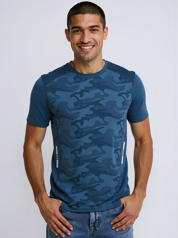 Ice Silk Reflective Breathable Summer Thin T-Shirt