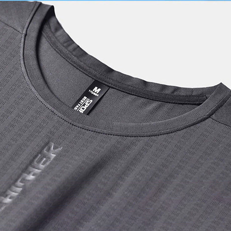 Ice Silk Quick-Dry Cooling Breathable Printed Short-Sleeved T-Shirt