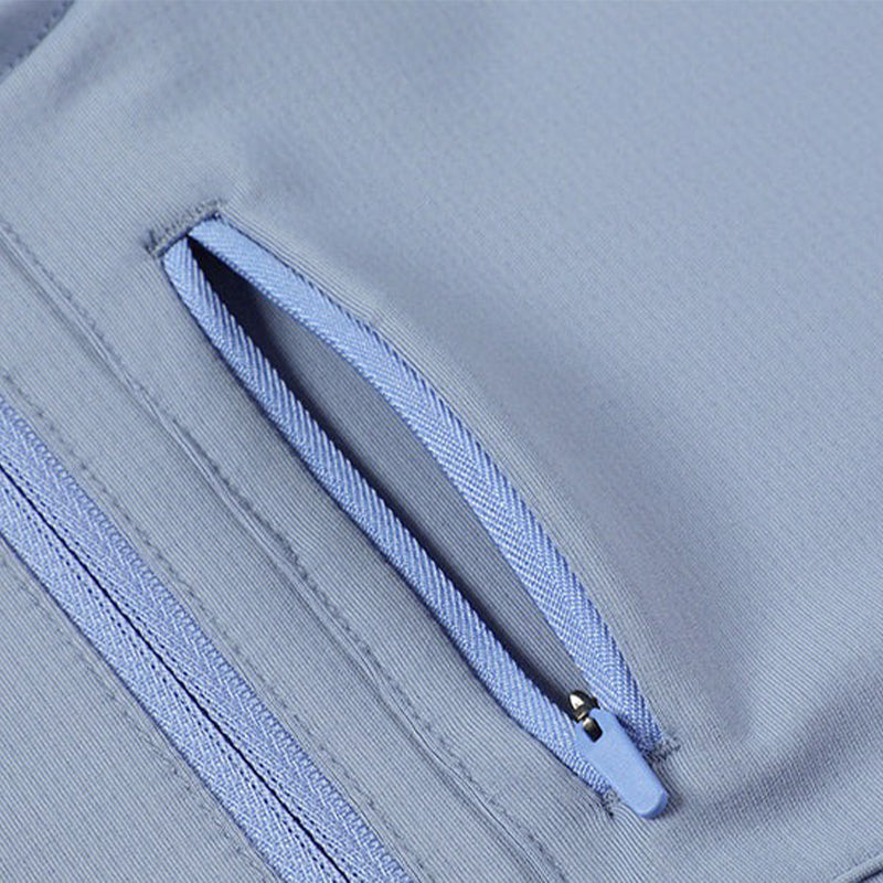Half-Zip Fleece-Lined Stand-Collar Long-Sleeve