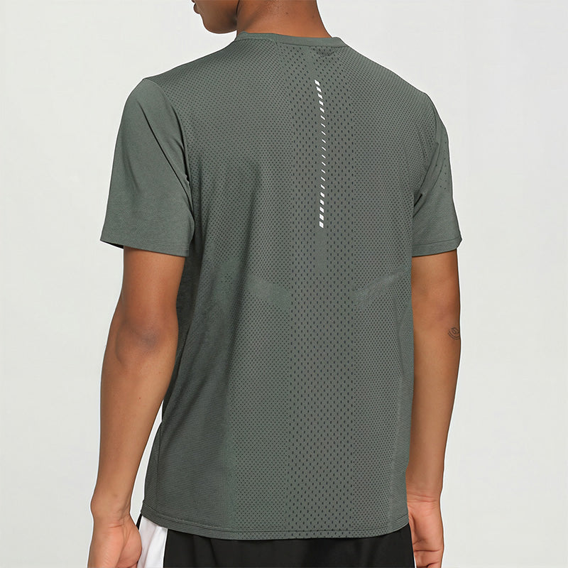 Quick-dry Icy Silk Round-neck Short-sleeved