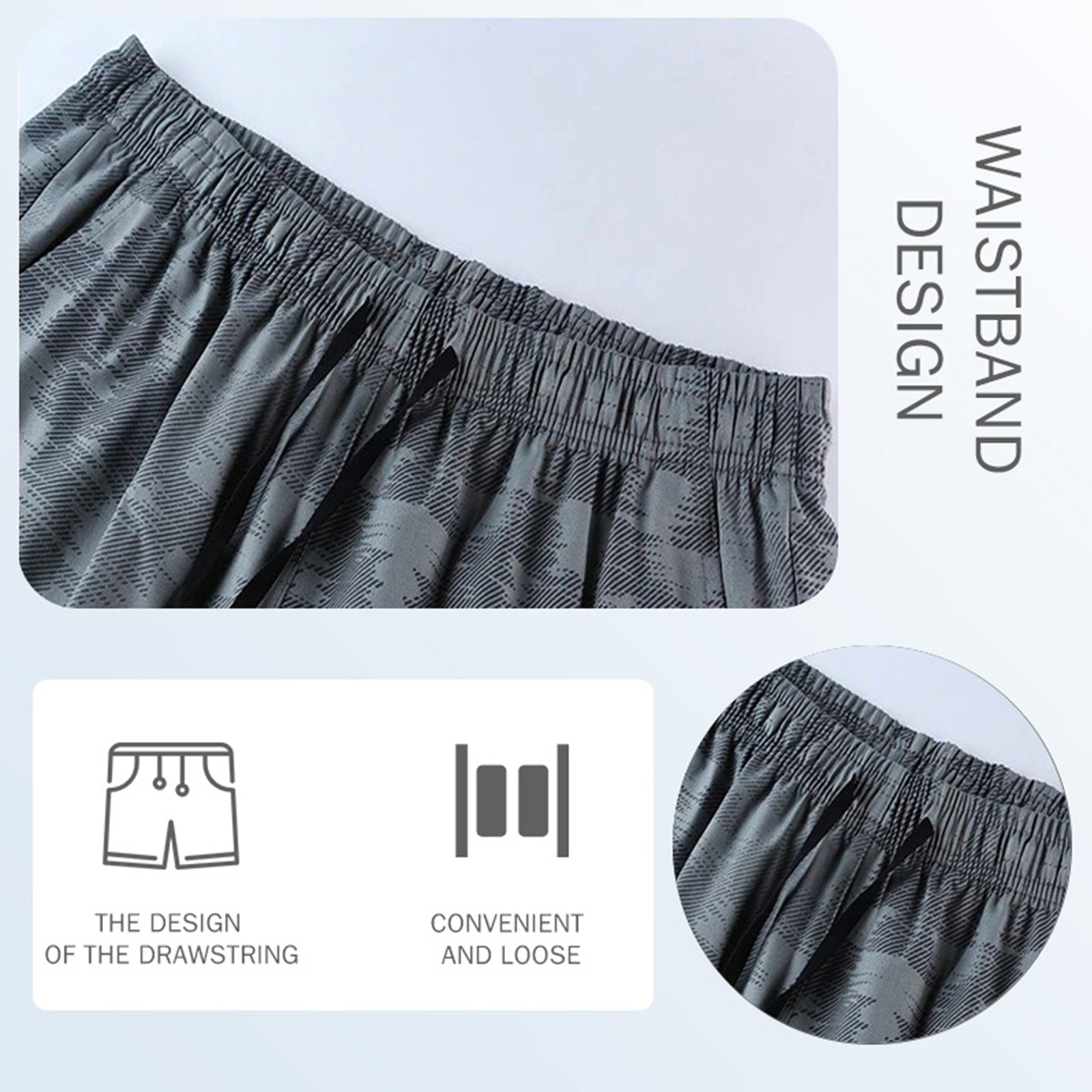 Color-Blocked Breathable Mid-Waist Five-Point Shorts