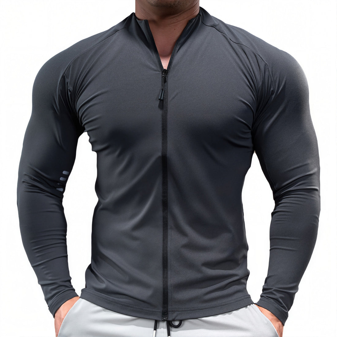 Quick-Dry Polyester Stand Collar Jacket for Sports and Training