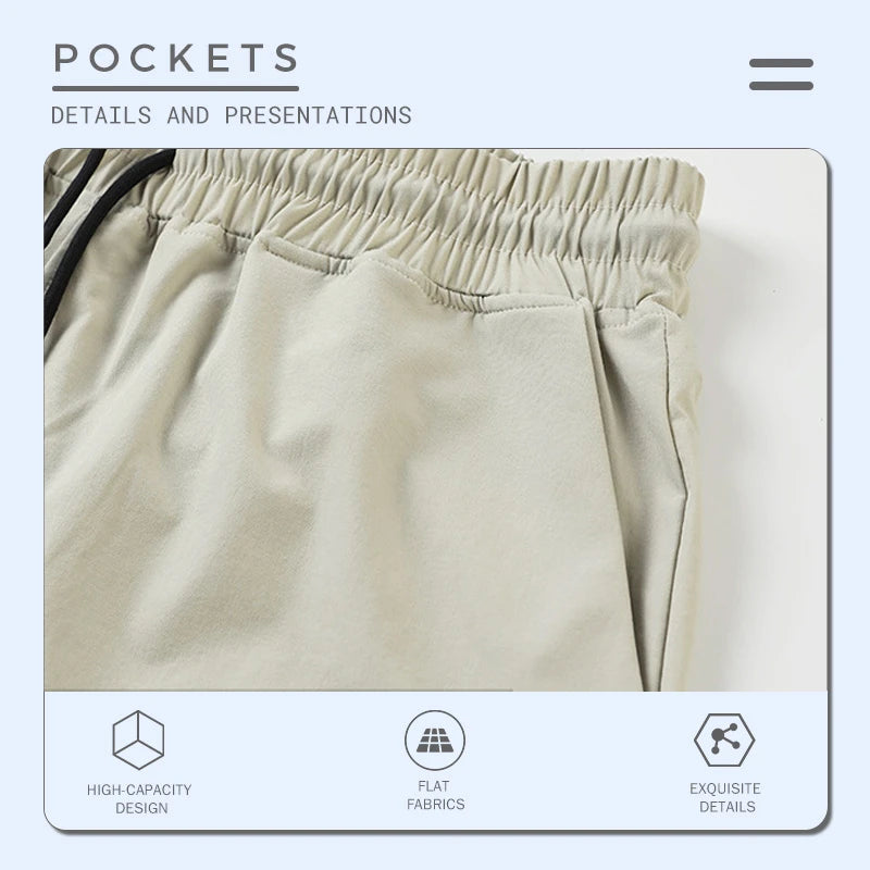 Sweat-Absorbent Breathable Zip Five-Inch Shorts