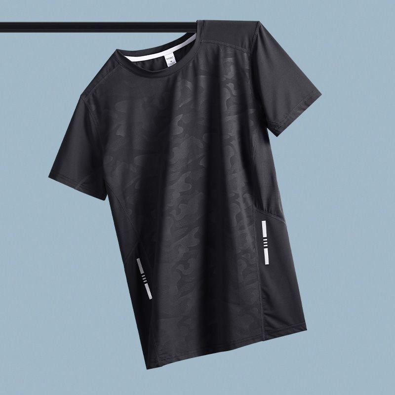 Ice Silk Quick-Dry Reflective Thin Breathable T-Shirt