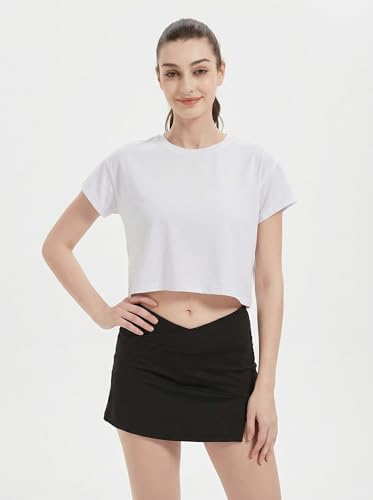Women's Crop Top Short Sleeve Crew Neck T-Shirt... - Wholesale MOQ 20 pcs
