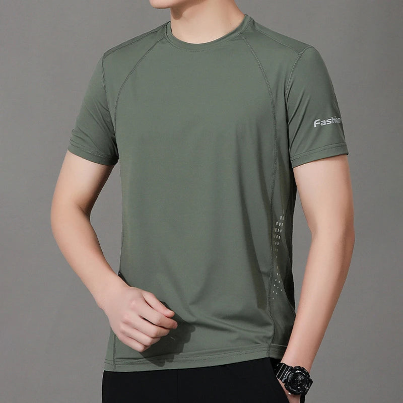 Breathable Quick-Drying Crew-Neck Short-Sleeve T-Shirt