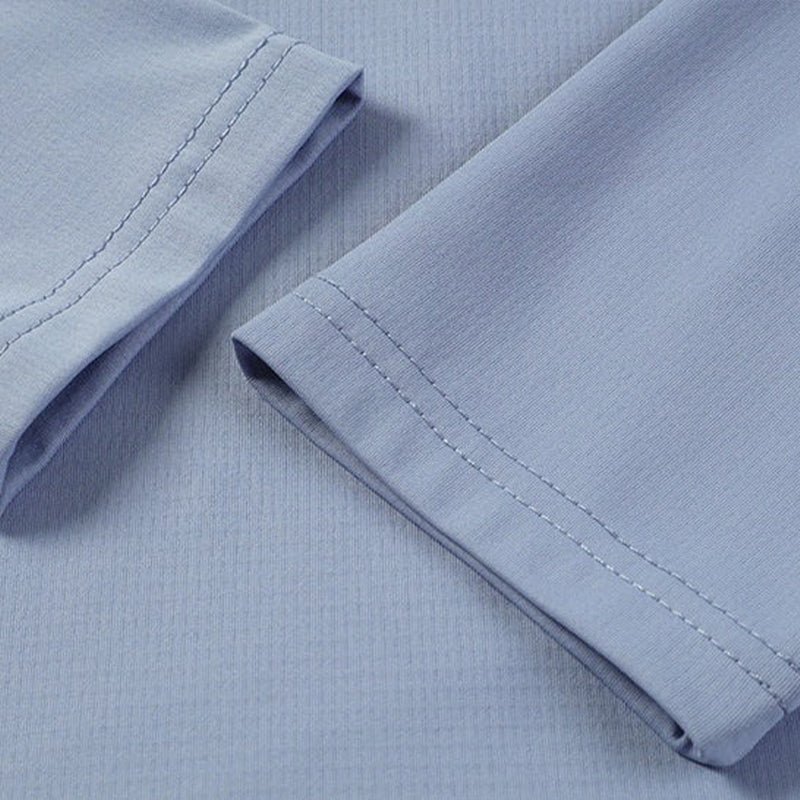 Half-Zip Fleece-Lined Stand-Collar Long-Sleeve