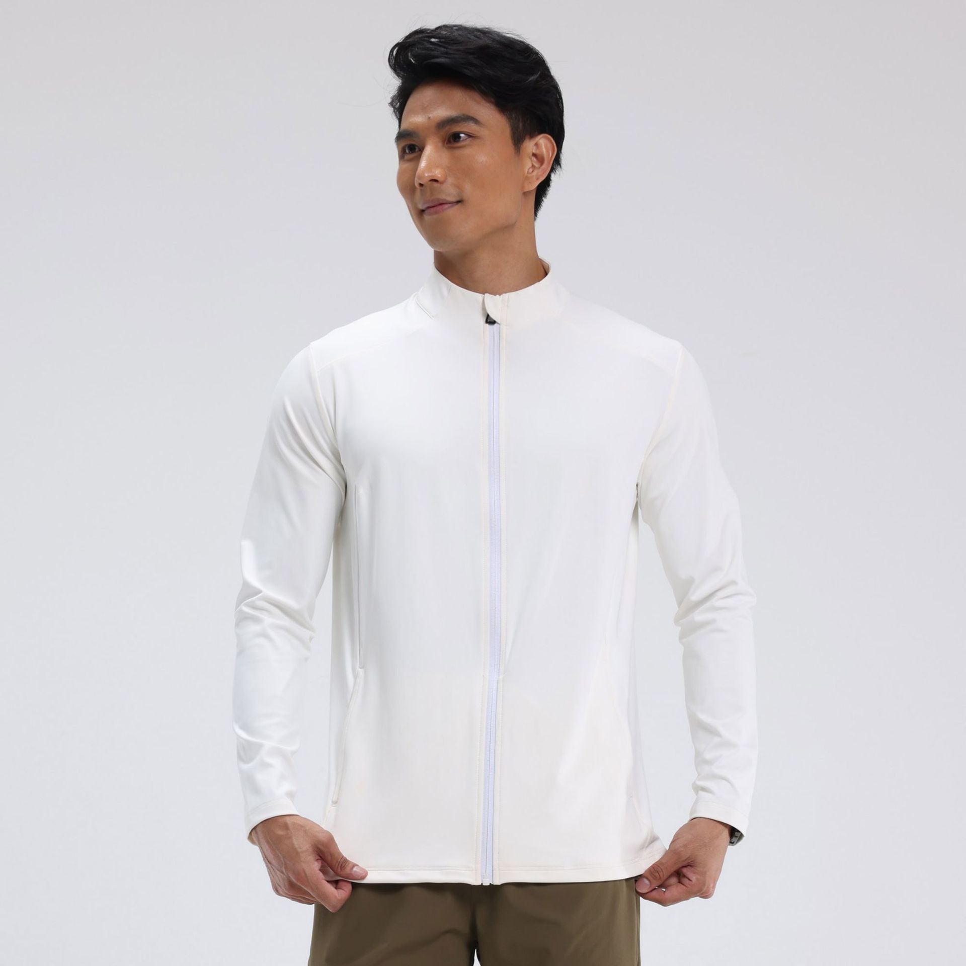 Nude-Feel Collar Slim-Fit Yoga Jacket