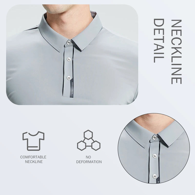 Breathable Ice-Silk Golf Polo Quick-Drying Shirt