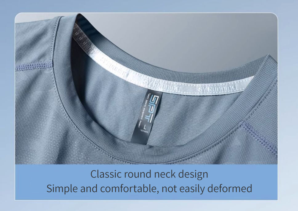 Ice Silk Reflective Breathable Summer Thin T-Shirt
