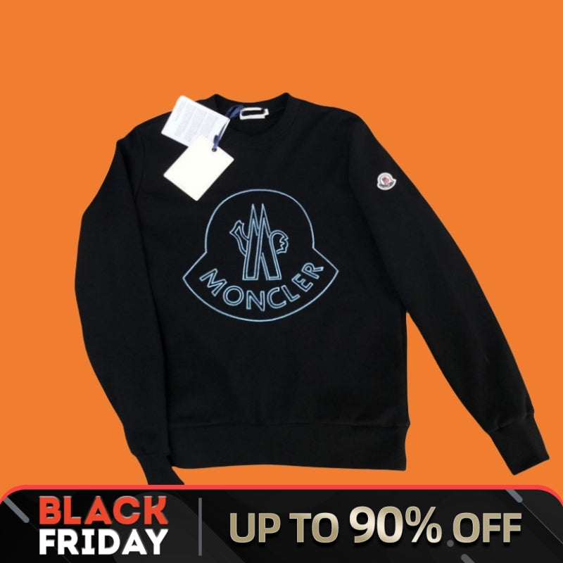Relaxed Fit Cotton Crewneck Sweatshirt in Black Blue or White
