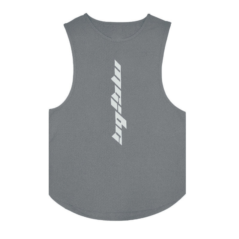 Mesh Icy-Silk Round-Neck Cardigan Sleeveless Vest