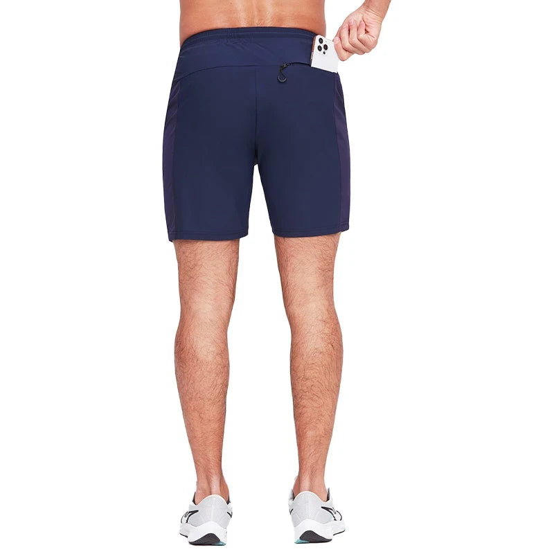 Spliced Ice Silk Five-inch Running Shorts
