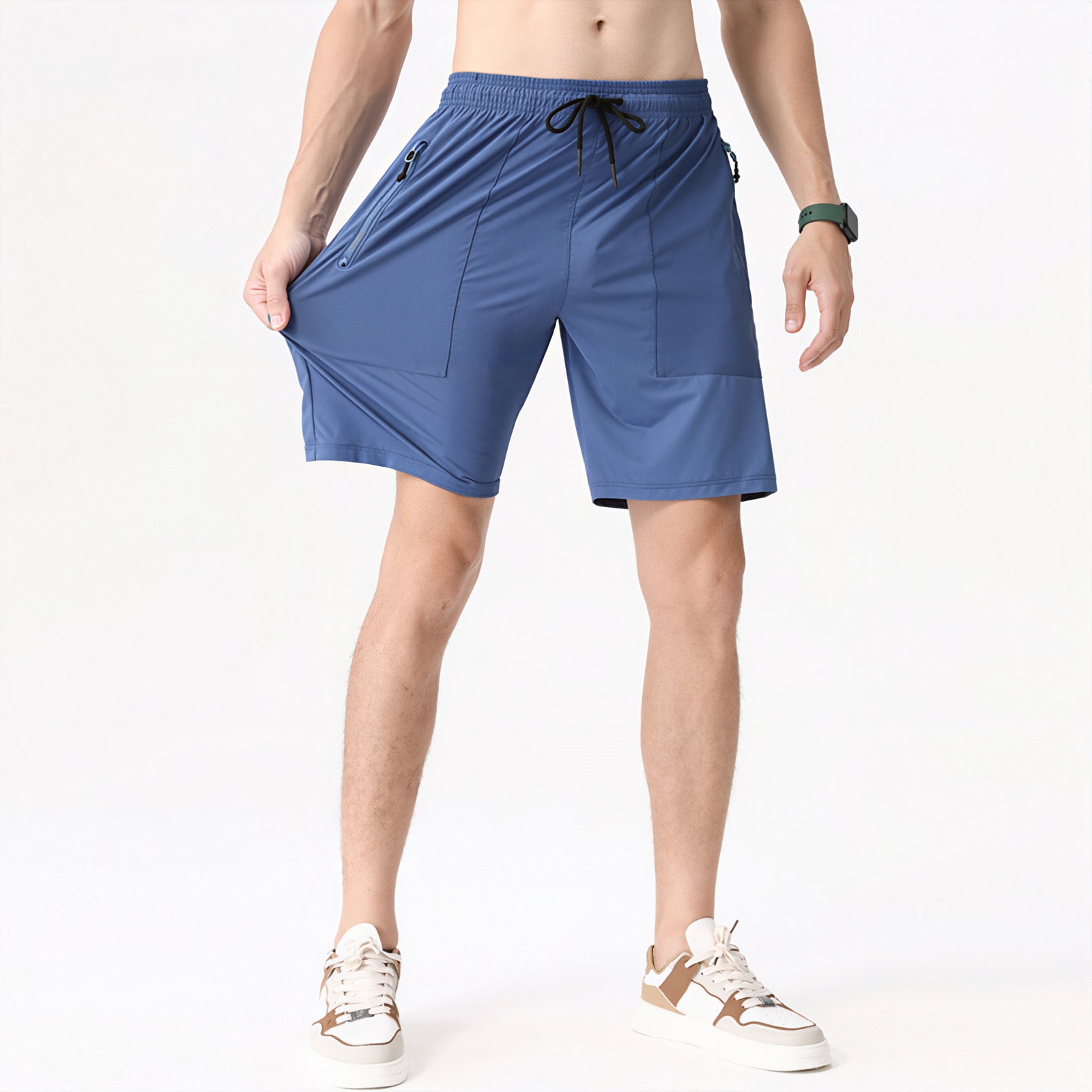 Summer Ice Silk Quick-Dry Casual Five-Inch Shorts
