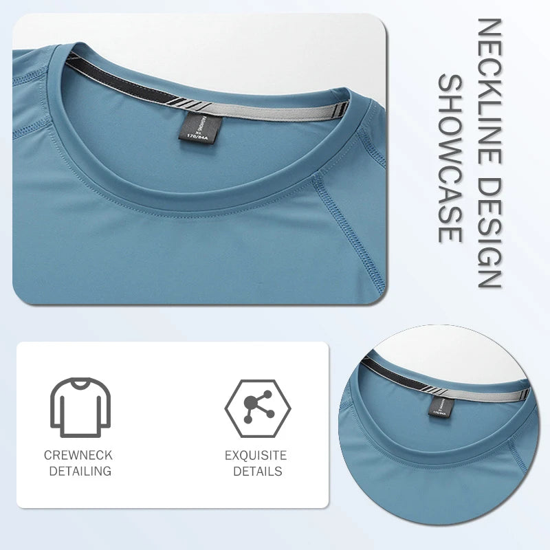 Breathable Quick-Drying Crew-Neck Short-Sleeve T-Shirt