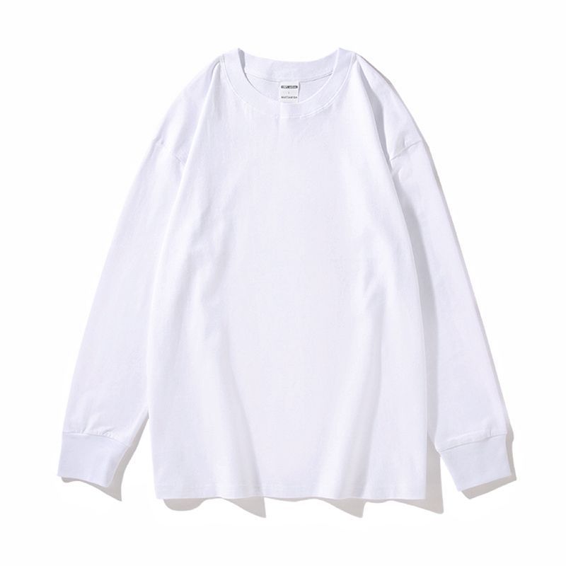 Long-Sleeve Pure-Cotton Anti-Wrinkle Abrasion-Resistant T-Shirt