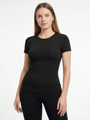 Women's Crew Neck Short Sleeve Crop Top Slim Fit... - Wholesale MOQ 20 pcs