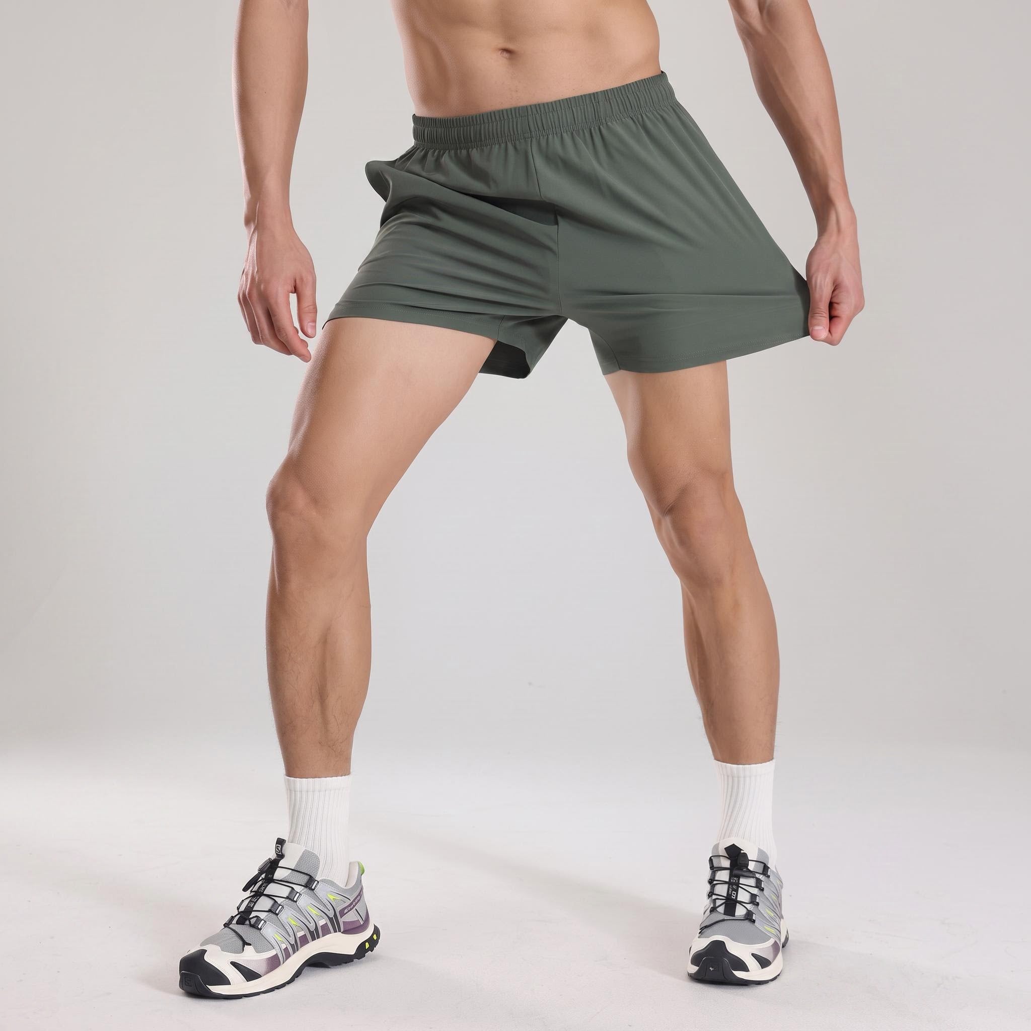 Alpinario Men's Quick-Dry Running Shorts with Phone Pocket