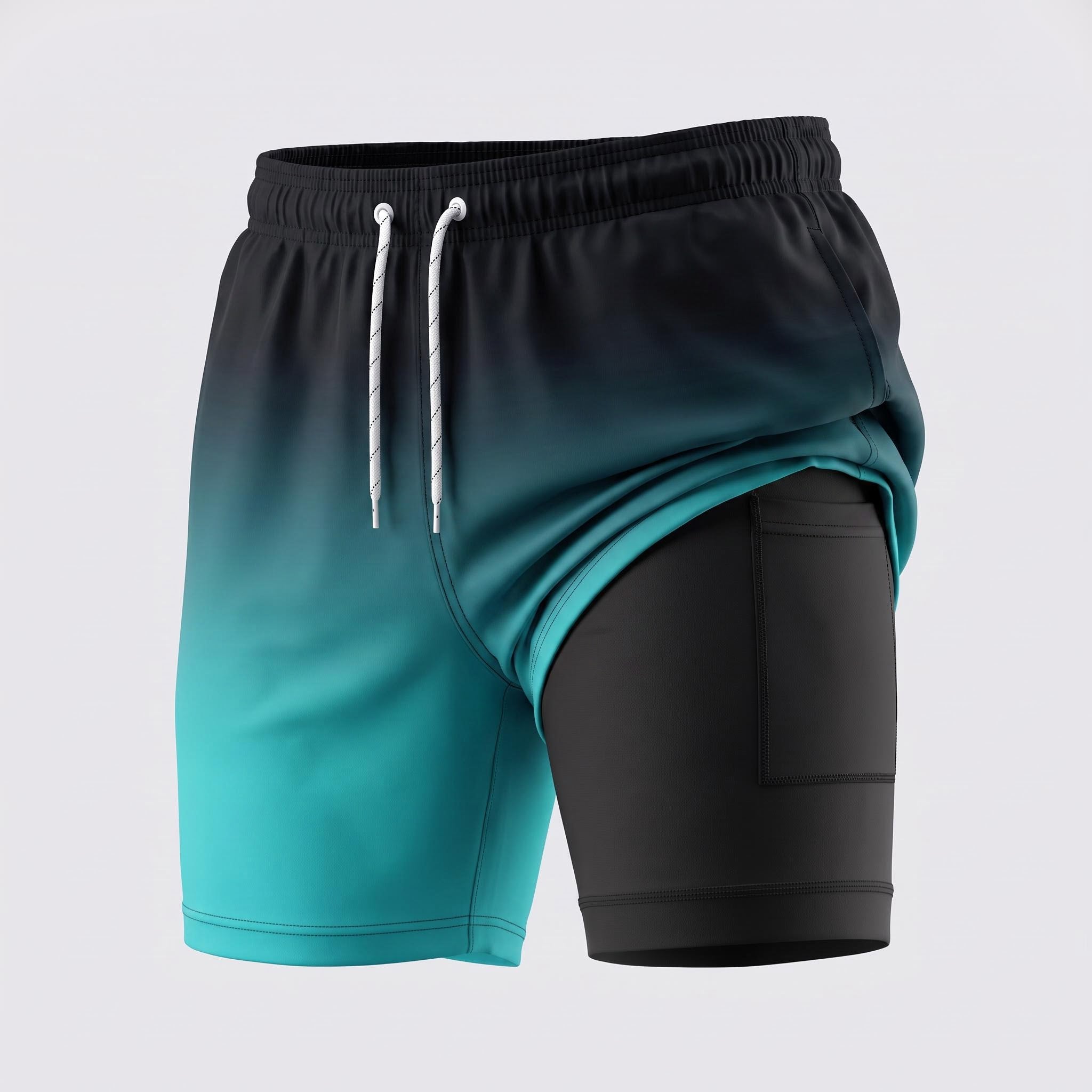 Alpinario Men's 2-in-1 Quick-Dry Athletic Shorts with Liner Pocket