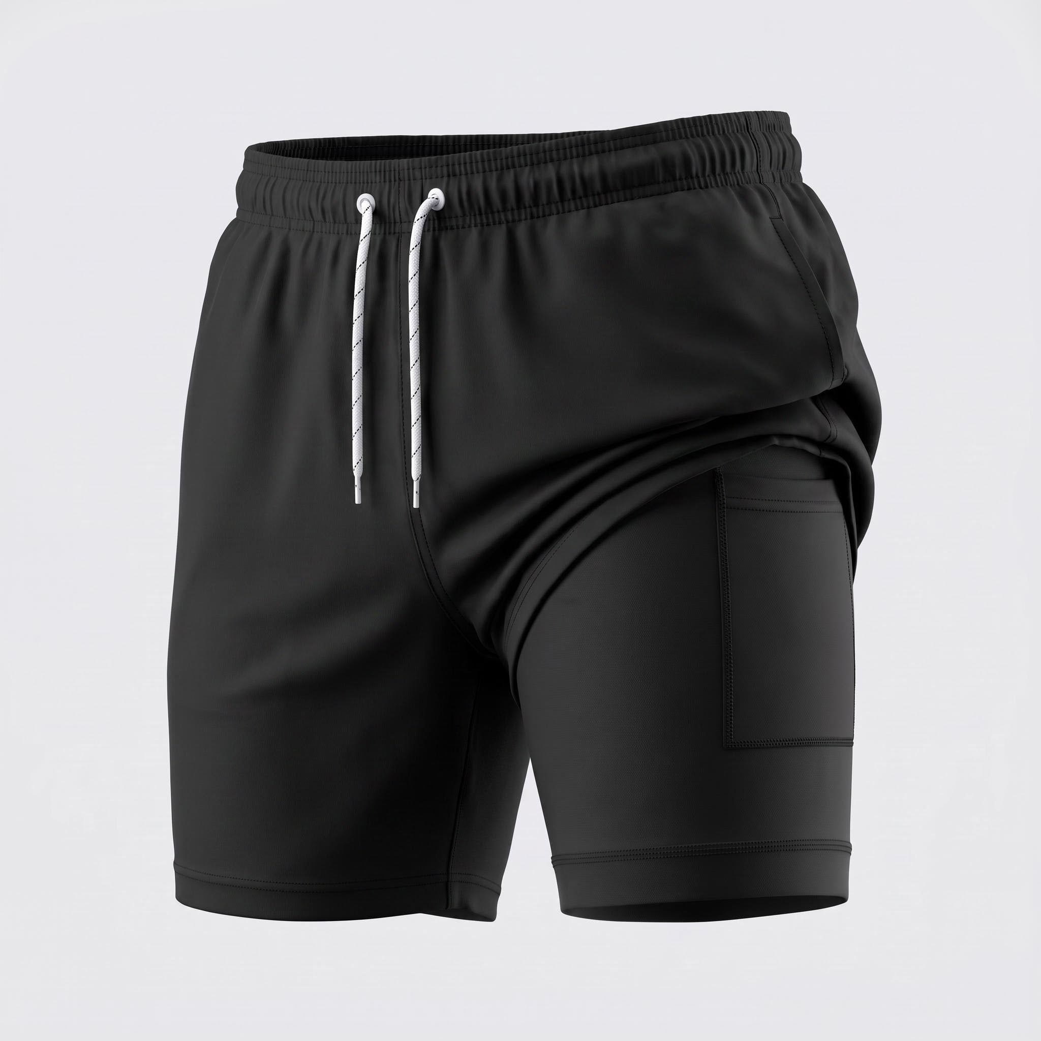 Alpinario Men's 2-in-1 Quick-Dry Athletic Shorts with Liner Pocket