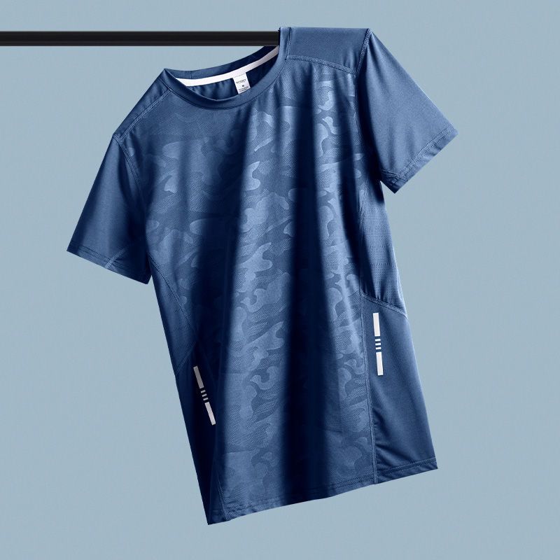 Ice Silk Quick-Dry Reflective Thin Breathable T-Shirt