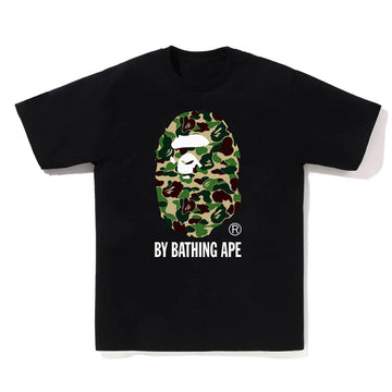 Camouflage-Print Short-Sleeve Cotton T-Shirt in Black Green Brown Beige