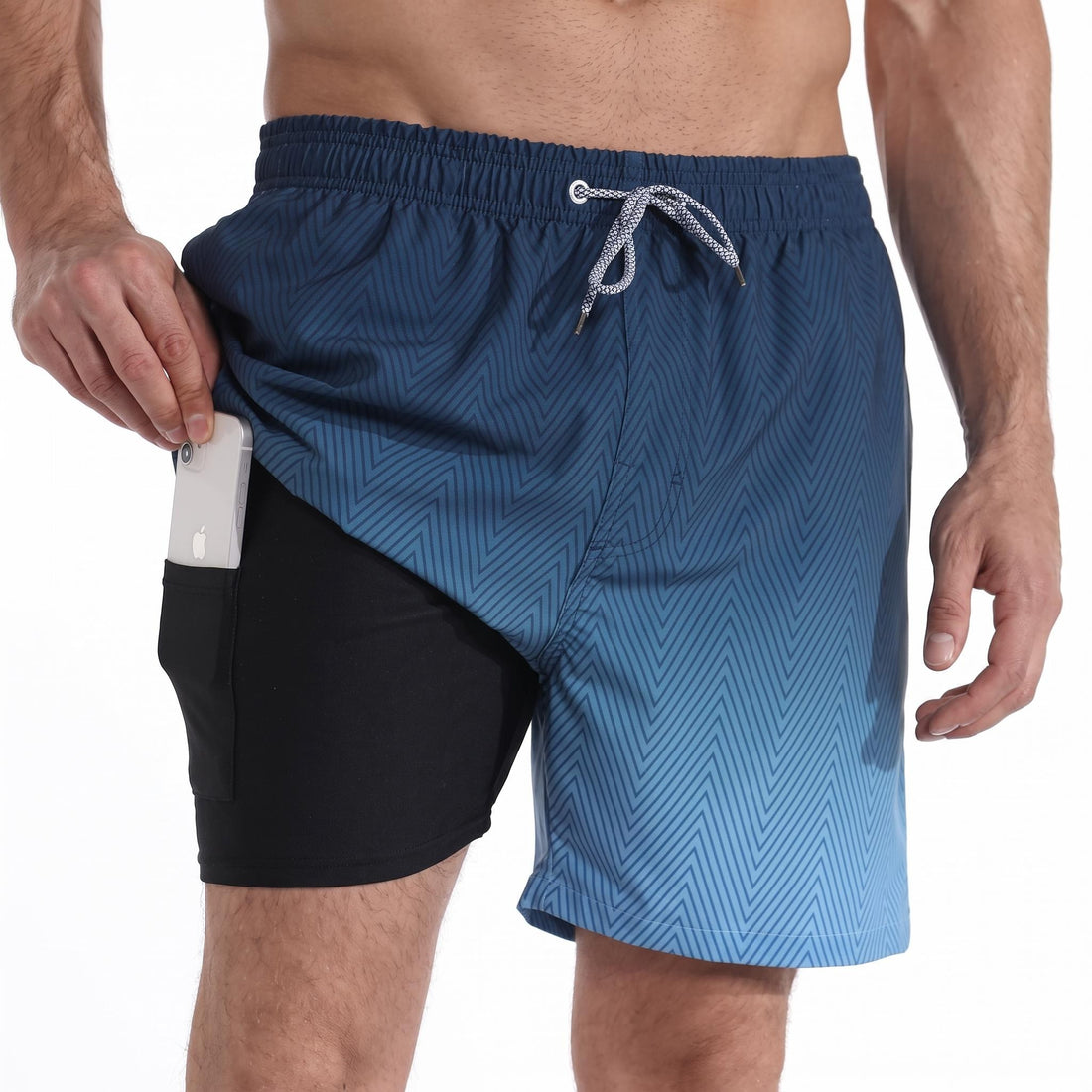 Alpinario Men's 2-in-1 Quick-Dry Athletic Shorts with Liner Pocket