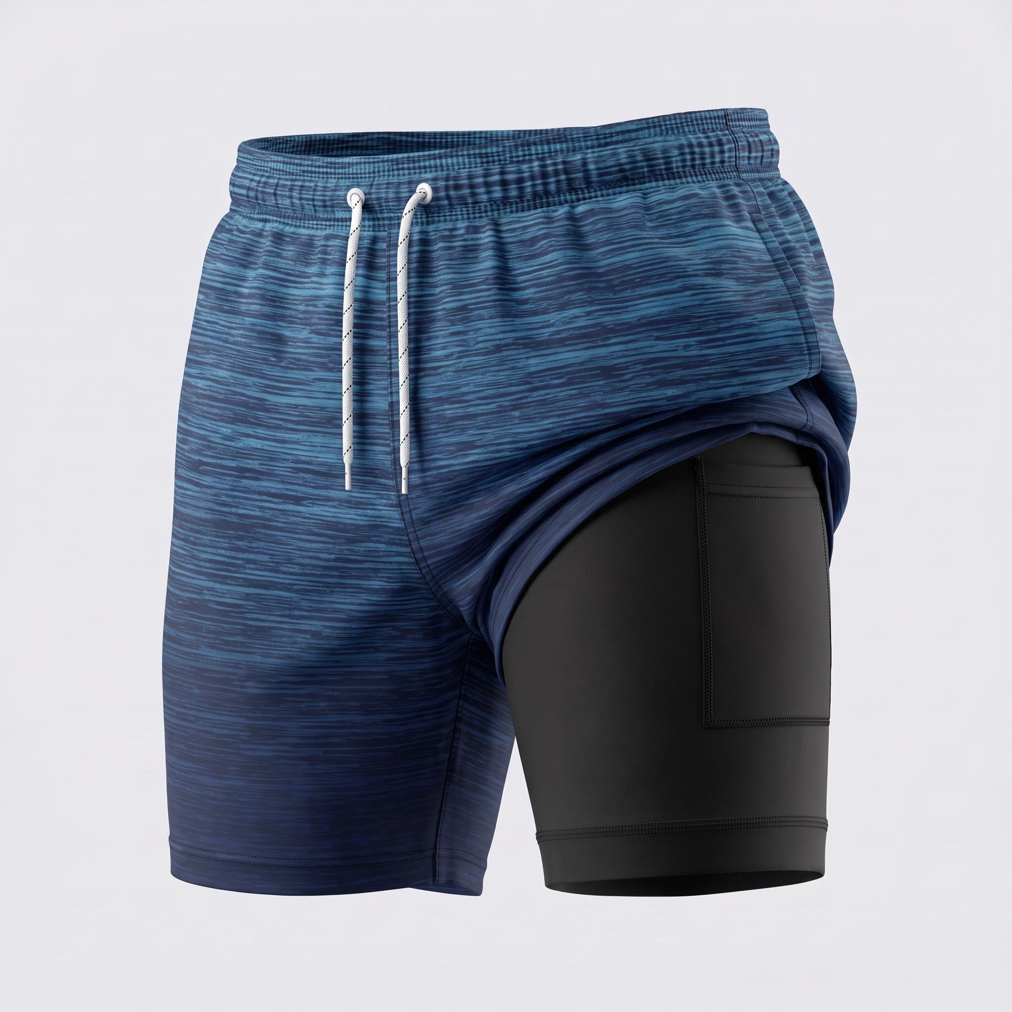 Alpinario Men's 2-in-1 Quick-Dry Athletic Shorts with Liner Pocket