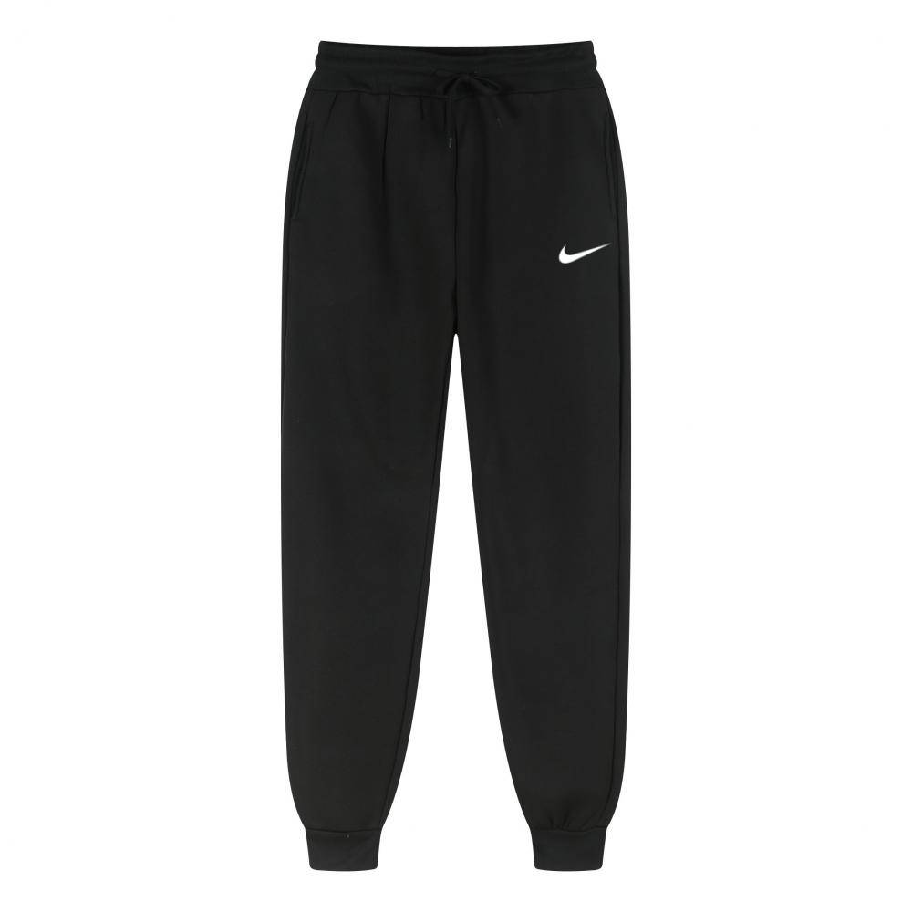 Black and white relaxed-fit cotton-blend joggers with drawstring waist