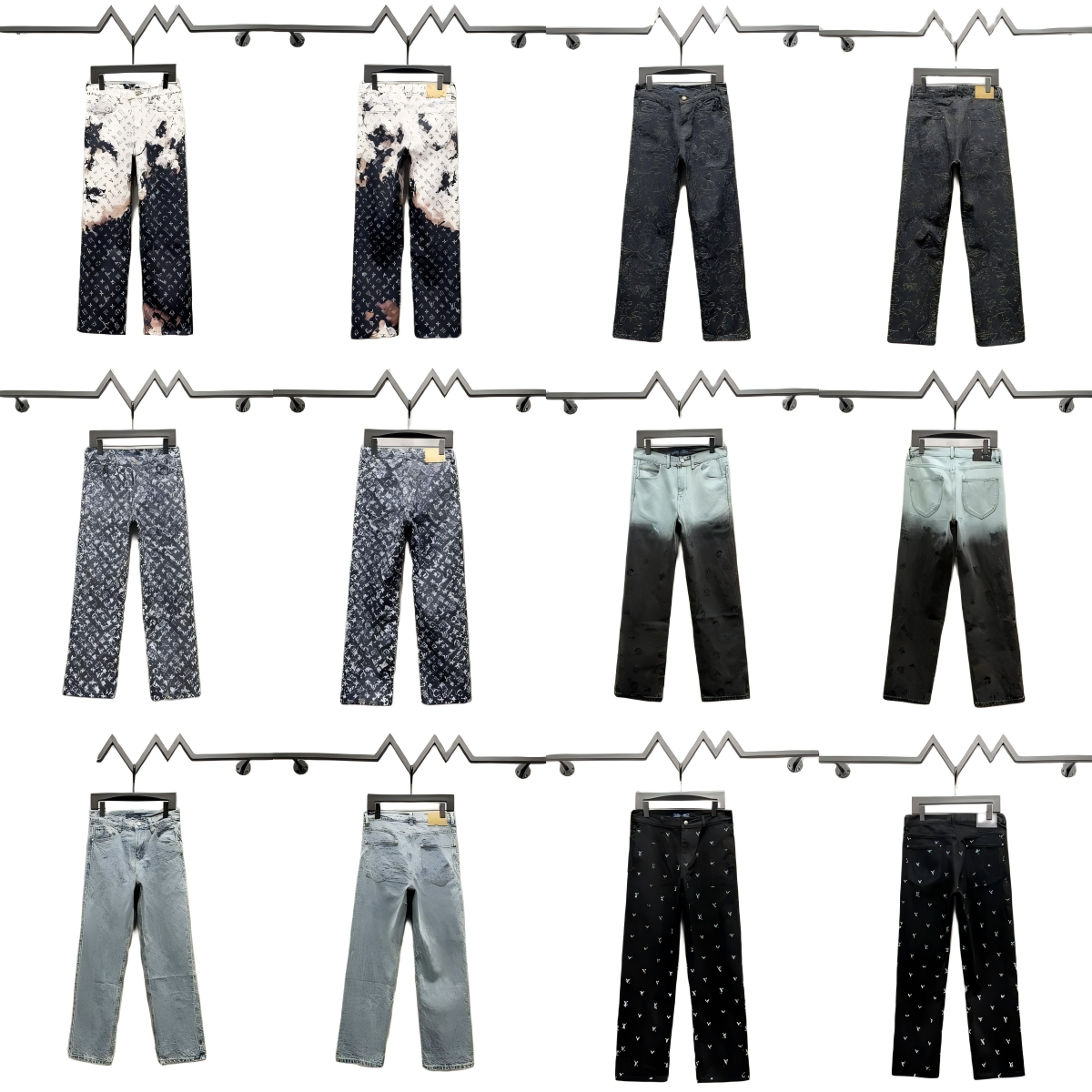 Vintage-inspired straight-fit camouflage jeans