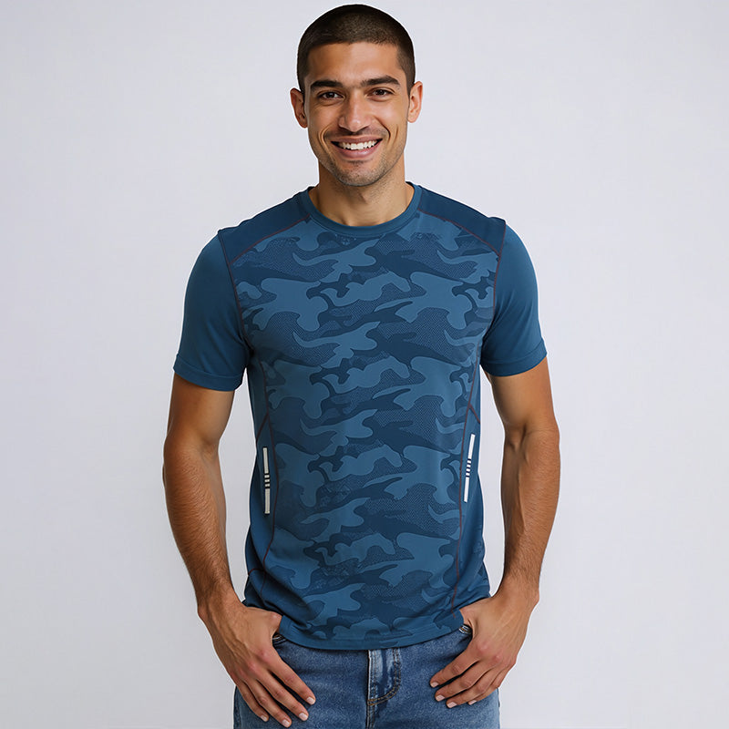 Ice Silk Reflective Breathable Summer Thin T-Shirt