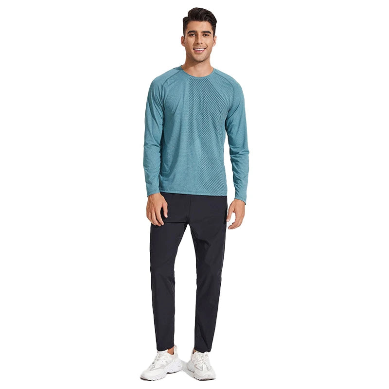 Long-Sleeved Quick-Drying Fashion Printed Sports Shirt