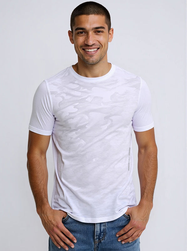 Ice Silk Reflective Breathable Summer Thin T-Shirt