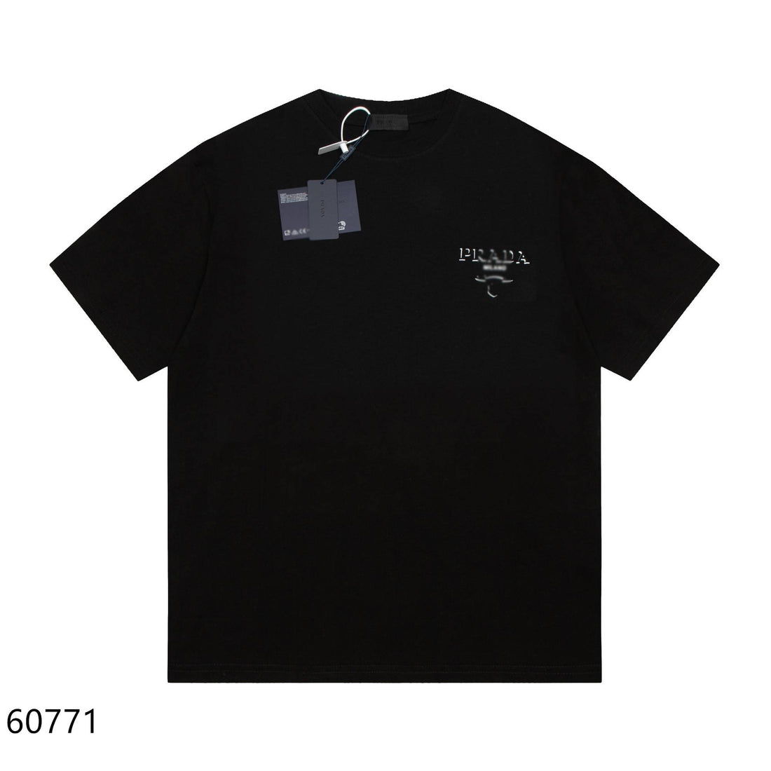 Oversized black cotton short-sleeve tee with relaxed fit