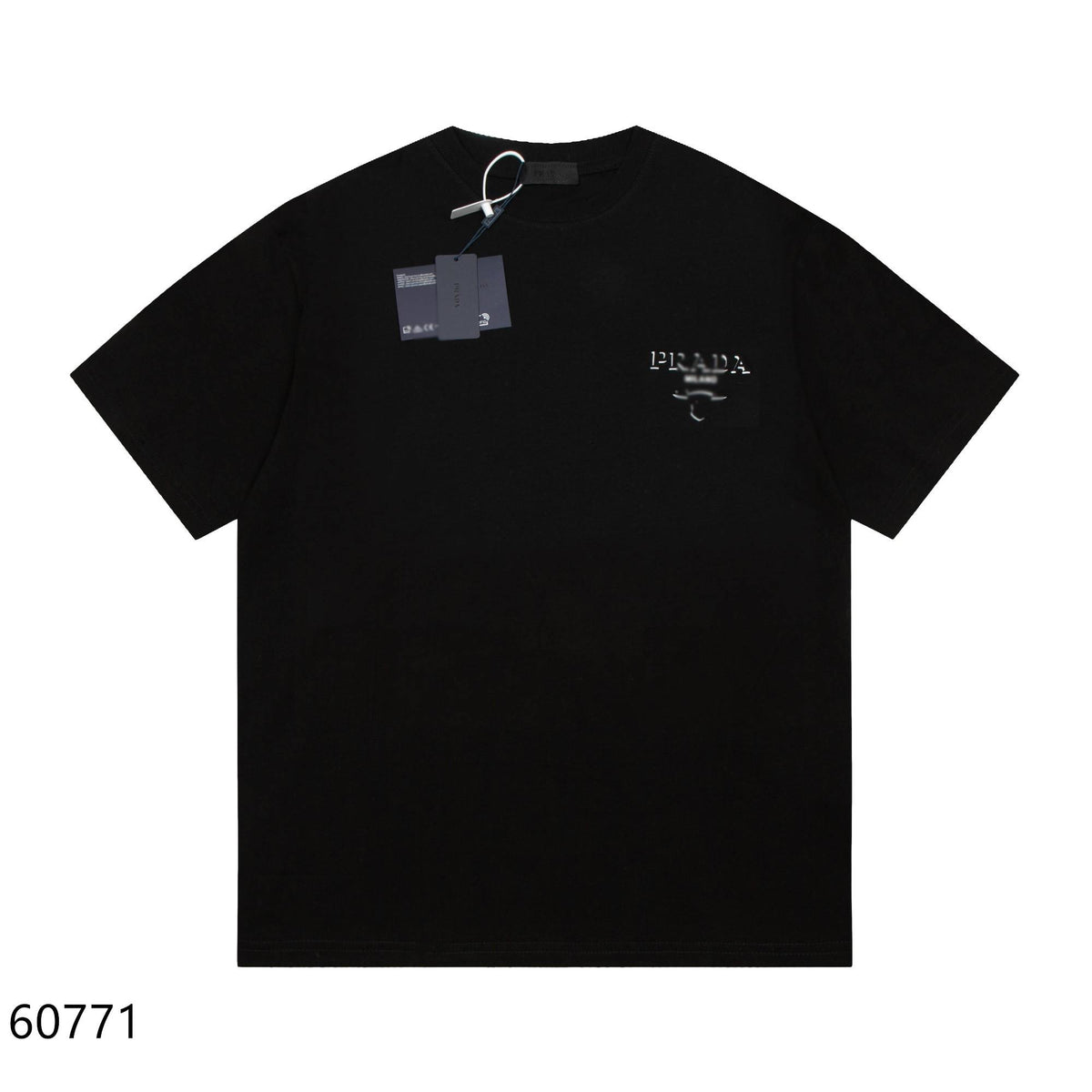 Oversized black cotton short-sleeve tee with relaxed fit
