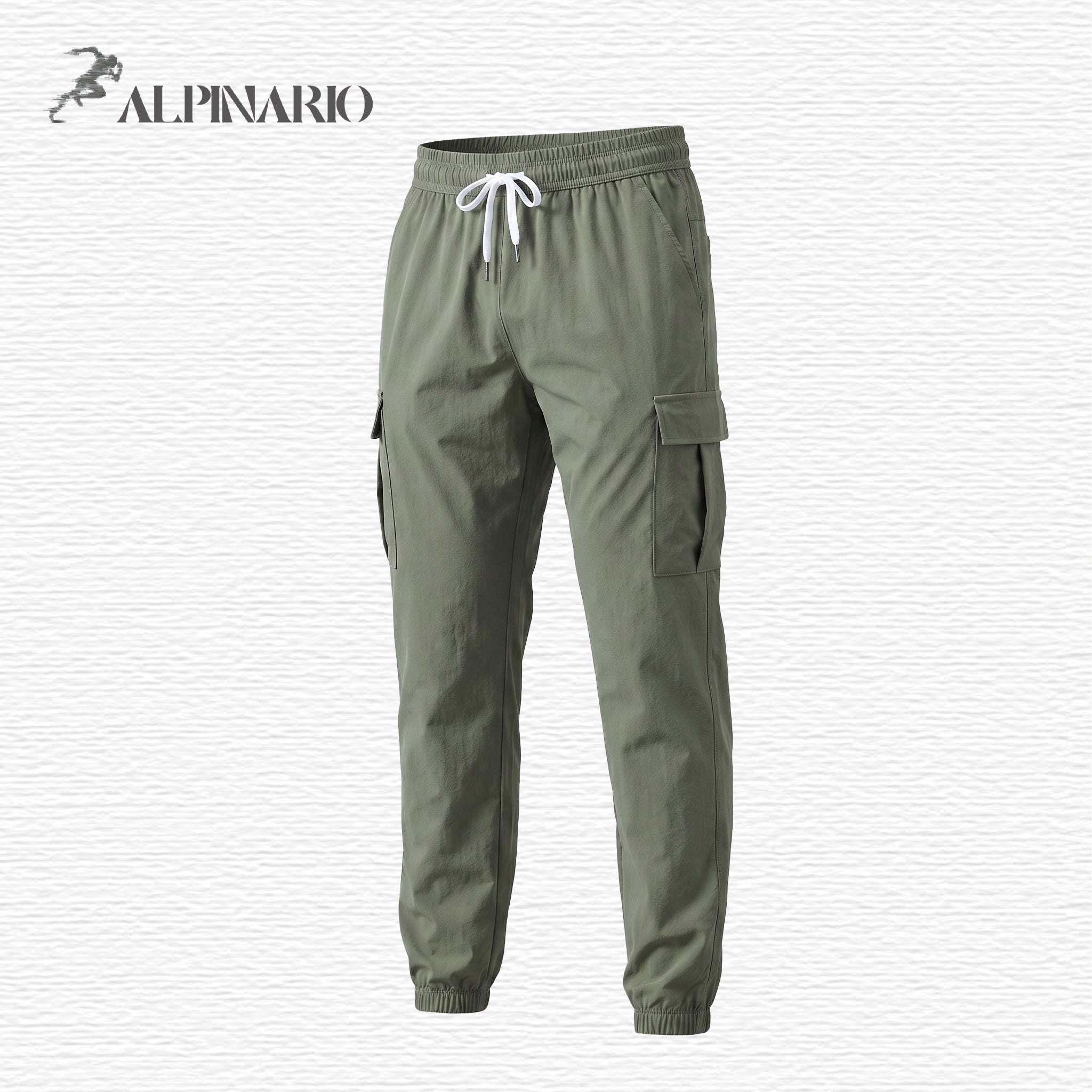 Alpinario Men's Tactical Cargo Joggers - Quick-Dry Breathable Athletic Pants