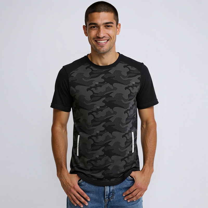Ice Silk Quick-Dry Reflective Thin Breathable T-Shirt