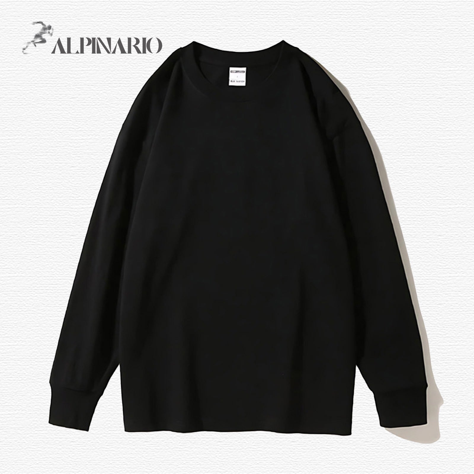 Long-Sleeve Pure-Cotton Anti-Wrinkle Abrasion-Resistant T-Shirt